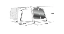 Outwell Milestone Dash Drive Away Awning -Adventure Camping Shop 111099 milestone dash drawing perspective2