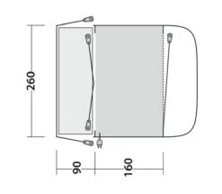 Outwell Newburg 160 Poled Drive Away Awning -Adventure Camping Shop 111101 newburg 160 drawing floorplan3
