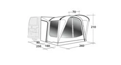 Outwell Newburg 160 Poled Drive Away Awning -Adventure Camping Shop 111101 newburg 160 drawing perspective2