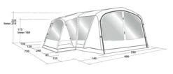 Outwell Mountain Lake 5ATC Tent (2022) -Adventure Camping Shop 111198 mountain lake 5atc drawing perspective2