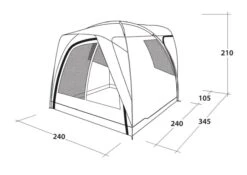 Outwell Beachcrest Drive Away Awning -Adventure Camping Shop 111238 beachcrest drawing perspective2