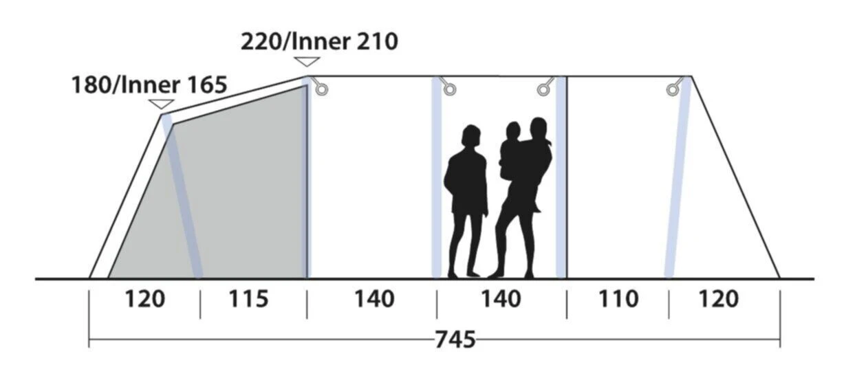 Outwell Queensdale 8PA Tent (2023) 7 Outwell Queensdale 8PA Tent (2023) - Image 5