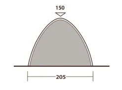 Outwell Free Standing Inner -Adventure Camping Shop 111289 free standing inner drawing other4