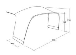 Outwell Lounge Tent Connector L (2023) -Adventure Camping Shop 111341 lounge tent connector l drawing perspective2