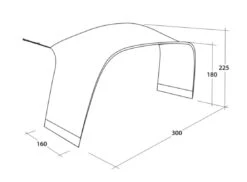 Outwell Lounge Tent Connector M (2023) -Adventure Camping Shop 111342 lounge tent connector m drawing perspective2 page 0001