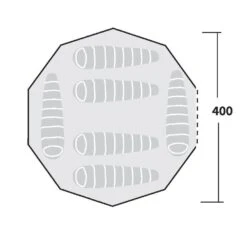 Robens Klondike Tipi Tent (2023) -Adventure Camping Shop 130083 klondike drawing floorplan 14532