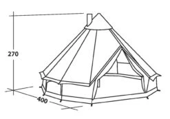 Robens Klondike Tipi Tent (2023) -Adventure Camping Shop 130083 klondike drawing perspective 374