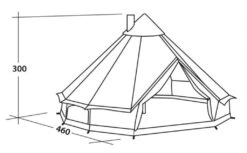Robens Klondike Grande Tipi Tent (2023) -Adventure Camping Shop 130174 klondike grande drawing perspective 2