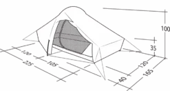 Robens Chaser 2 Tent (2023) -Adventure Camping Shop 130316 chaser 2 drawing perspective2