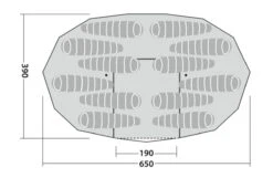 Outwell Robens Klondike Twin Tipi Tent (2023) 18 Outwell Robens Klondike Twin Tipi Tent (2023) -Adventure Camping Shop 130359 klondike twin drawing floorplan3