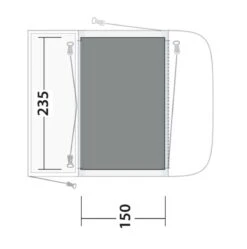 Outwell Newburg 160 Flat Woven Carpet -Adventure Camping Shop 170864 flat woven carpet newburg 160 drawing floorplan2
