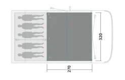 Outwell Hayward Lake 5ATC Flat Woven Carpet -Adventure Camping Shop 170888 flat woven carpet hayward lake 5atc drawing floorplan2