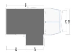 Outwell Mountain Lake 5ATC Footprint Groundsheet -Adventure Camping Shop 170914 footprint mountain lake 5atc drawing floorplan2