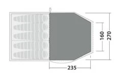 Robens Double Dreamer 5 Fleece Carpet (240*170) -Adventure Camping Shop 190063 fleece carpet double dreamer 5 drawing floorplan2