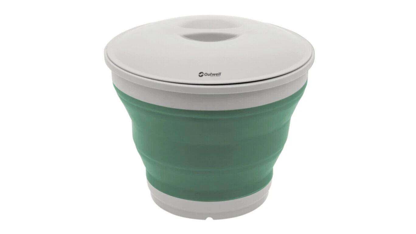 Outwell Collaps Bucket With Lid - Shadow Green (2023) 3 Outwell Collaps Bucket With Lid - Shadow Green (2023)