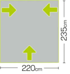 Quest Falcon 220 Poled Porch Caravan Awning (2022) -Adventure Camping Shop a3500 7 midsize