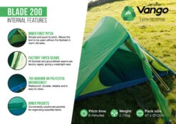 Vango Blade 200 Tent (2022) -Adventure Camping Shop blade 2002