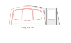 Outdoor Revolution Camp Star Side Porch (500xl, 600, 700) (2022) -Adventure Camping Shop campstar side porch floorplan 5 1