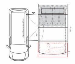 Outdoor Revolution Cayman Cacos Air SL Mid Awning (210-255cm) -Adventure Camping Shop cayman cacos sl fl