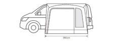 Outdoor Revolution Cayman Cona Air Driveaway Awning Low (2022) -Adventure Camping Shop cayman cona air 3