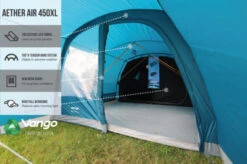 Vango Airbeam Vango Aether Air 450XL Tent (2022) 17 Vango Airbeam Vango Aether Air 450XL Tent (2022) -Adventure Camping Shop earth collection airbeam infographics call outs5