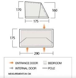 Vango Airbeam Vango Studio Large For Anantara IV (TA010) -Adventure Camping Shop floorplan studio l 1