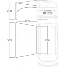 Vango AirBeam Sky Canopy 3.5m 9 Vango AirBeam Sky Canopy 3.5m -Adventure Camping Shop floorplan35 3