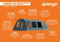 Vango Airbeam Vango Lismore Air 600XL Tent Package (2023) -Adventure Camping Shop lismore air 600xl package 1