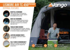 Vango Airbeam Vango Lismore Air TC 450 Tent Package (2023) -Adventure Camping Shop lismore air tc 450 package2