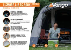 Vango Airbeam Vango Lismore Air TC 600XL Tent Package (2023) -Adventure Camping Shop lismore air tc 600xl package2