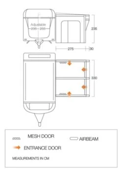 Vango Airbeam Vango Riviera Air 330 Elements ProShield Caravan Awning (2023) -Adventure Camping Shop riviera 330 floorplan