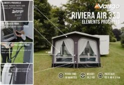 Vango Airbeam Vango Riviera Air 330 Elements ProShield Caravan Awning (2023) -Adventure Camping Shop riviera air 330 eps